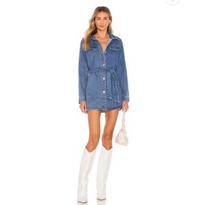 Revolve Superdown Kelsie Denim Dress, size large